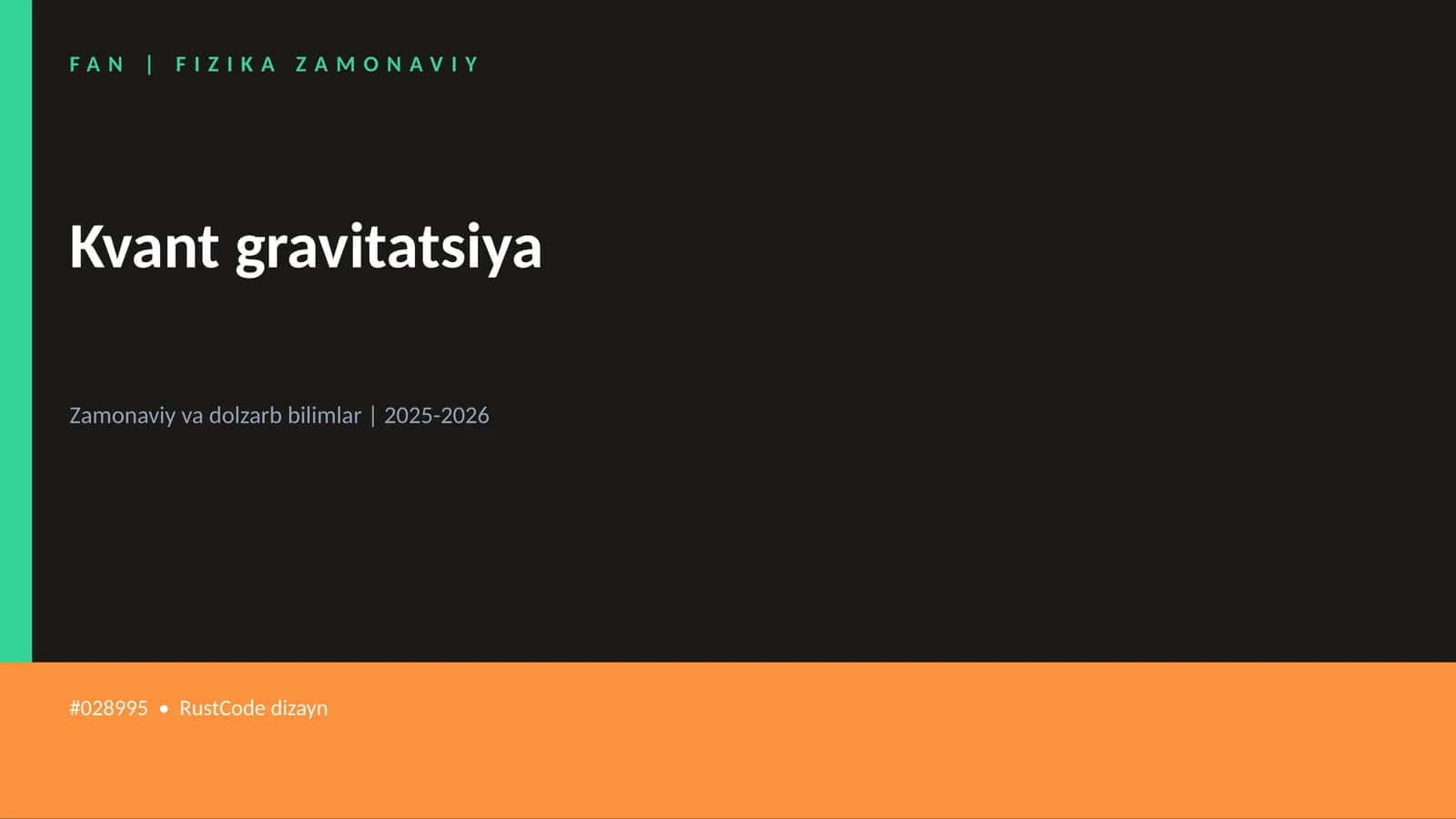 FIZIKA ZAMONAVIY