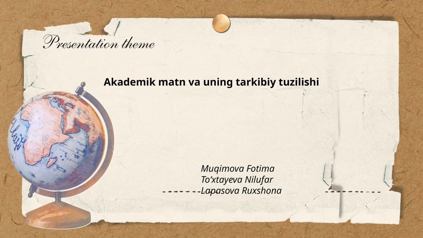 Akademik matn va uning tarkibiy tuzilishi