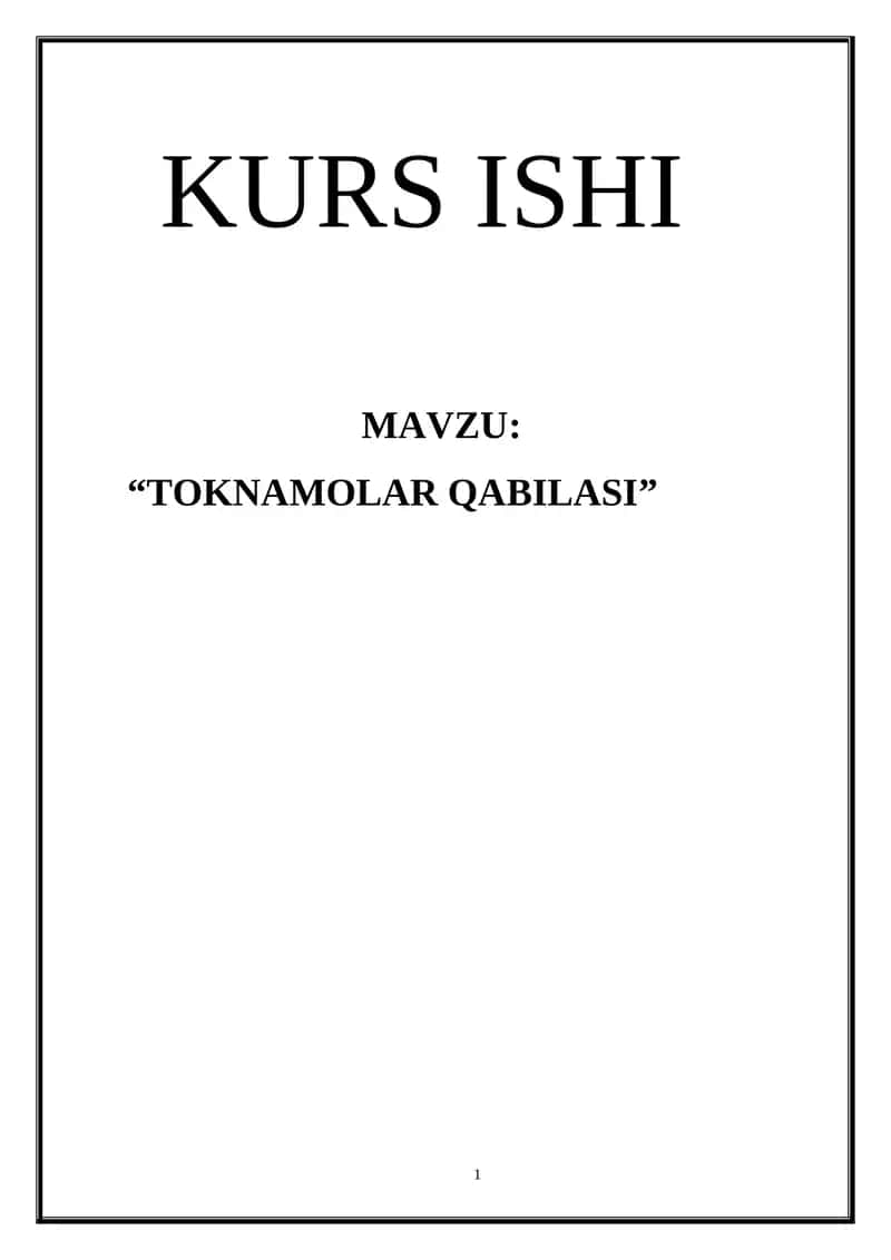 "Toknamolar qabilasi"