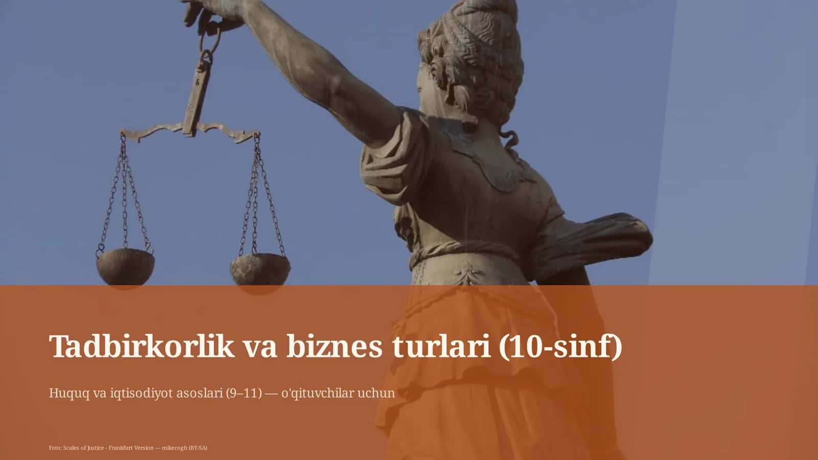 Tadbirkorlik va biznes turlari (10-sinf)