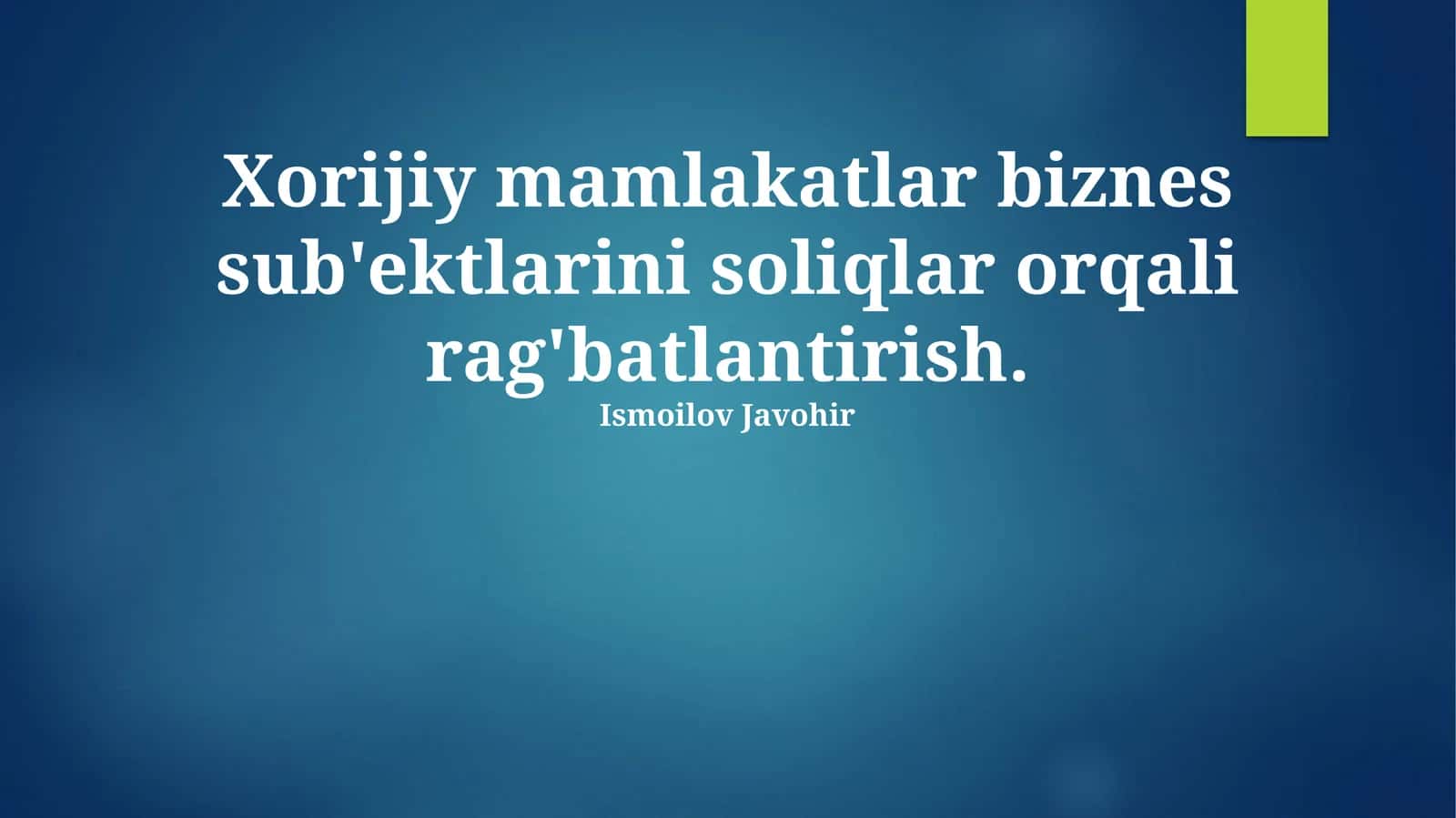 Soliq imtiyozlari turlari