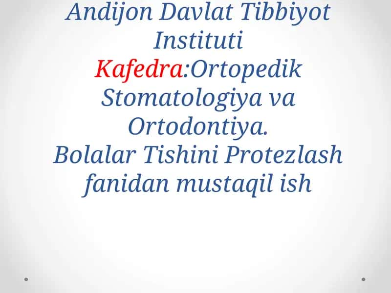Doimiy prikus davrda chaynov apparatining morfologik va funksional xarakteristikasi.