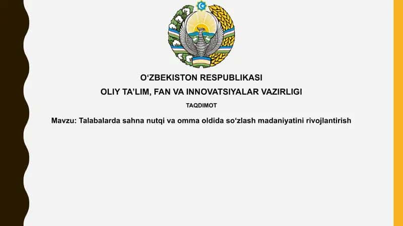 Nutq madaniyati va notiqlik san'ati XXI asrda