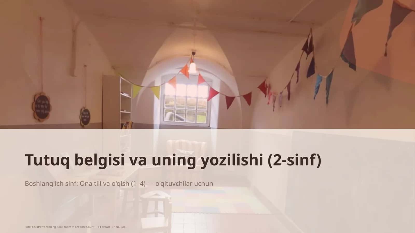 Tutuq belgisi va uning yozilishi (2-sinf)