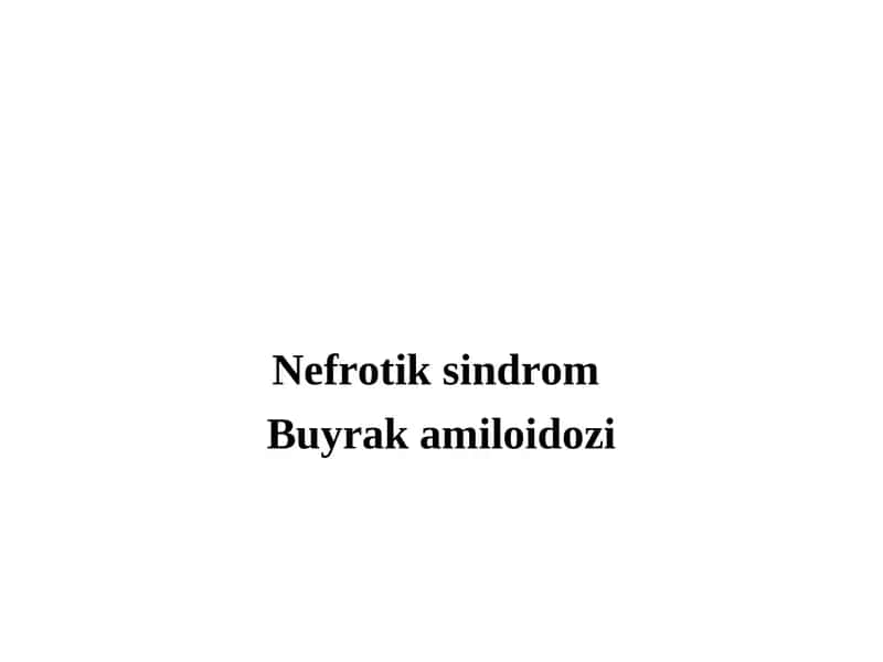 Nefrotik sindrom