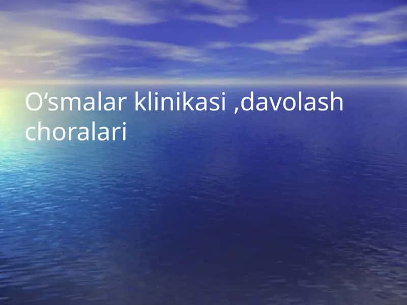 O'smalar klinikasi