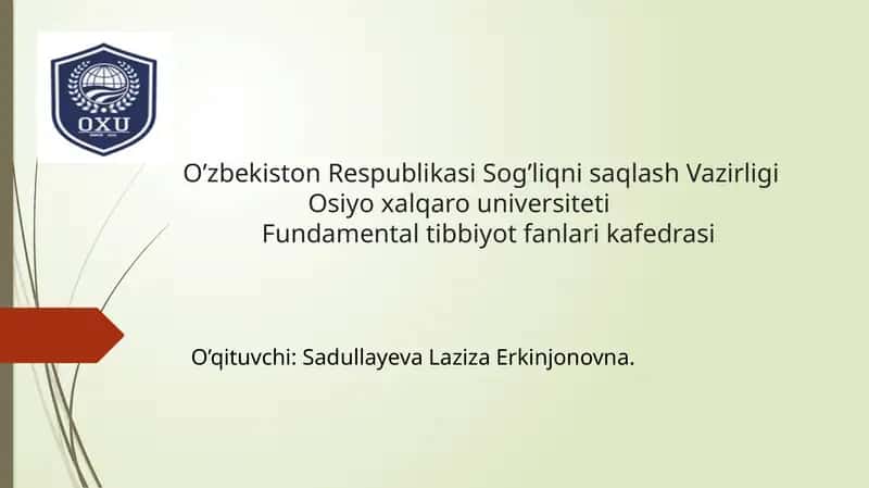 Tibbiyeti kavado ontologiya asoslari
