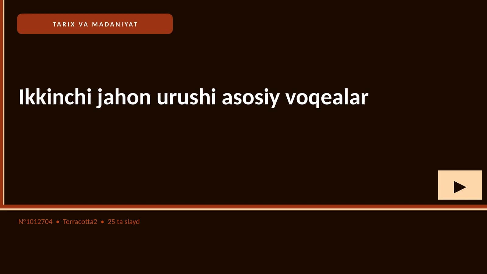Ikkinchi jahon urushi asosiy voqealar