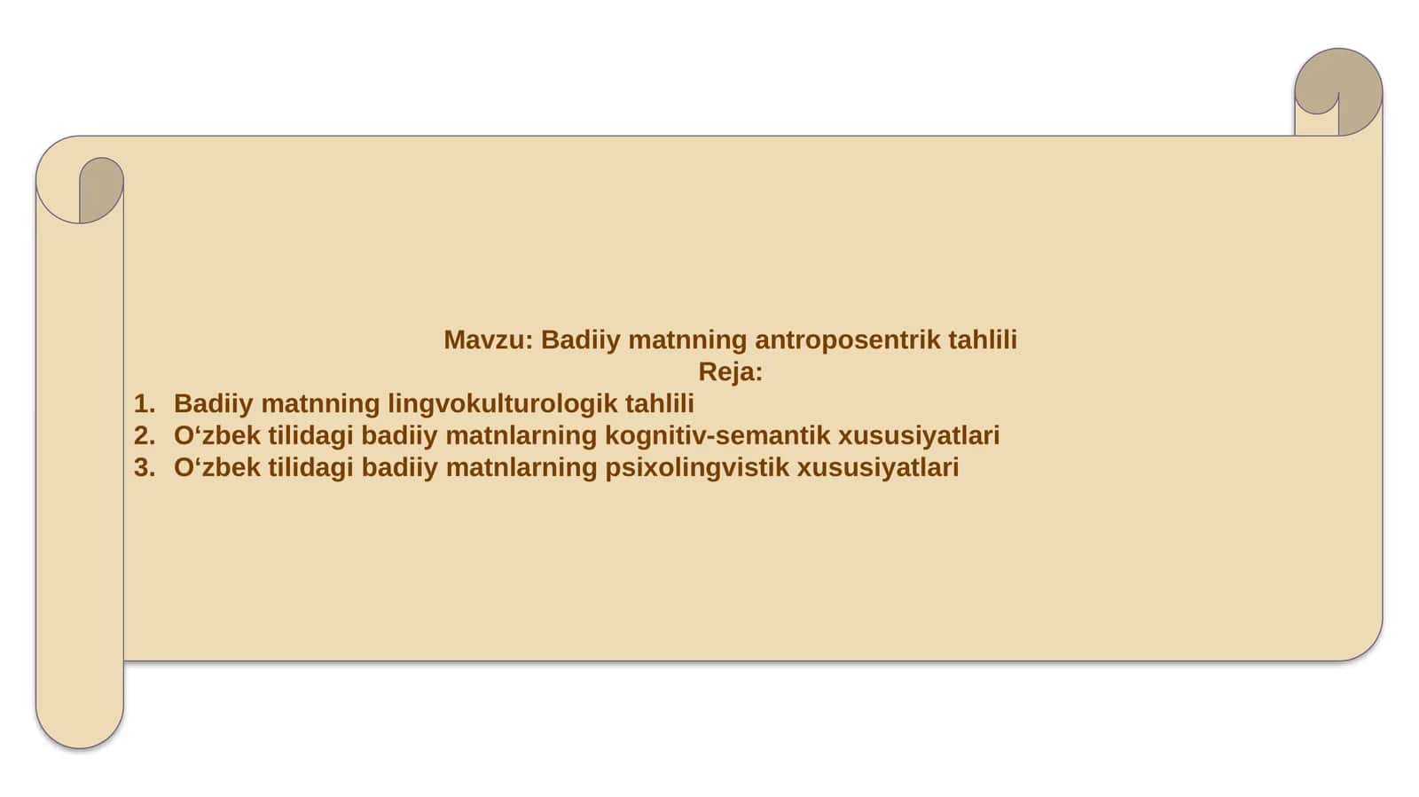 Badiiy matnning antroposentrik tahlili
