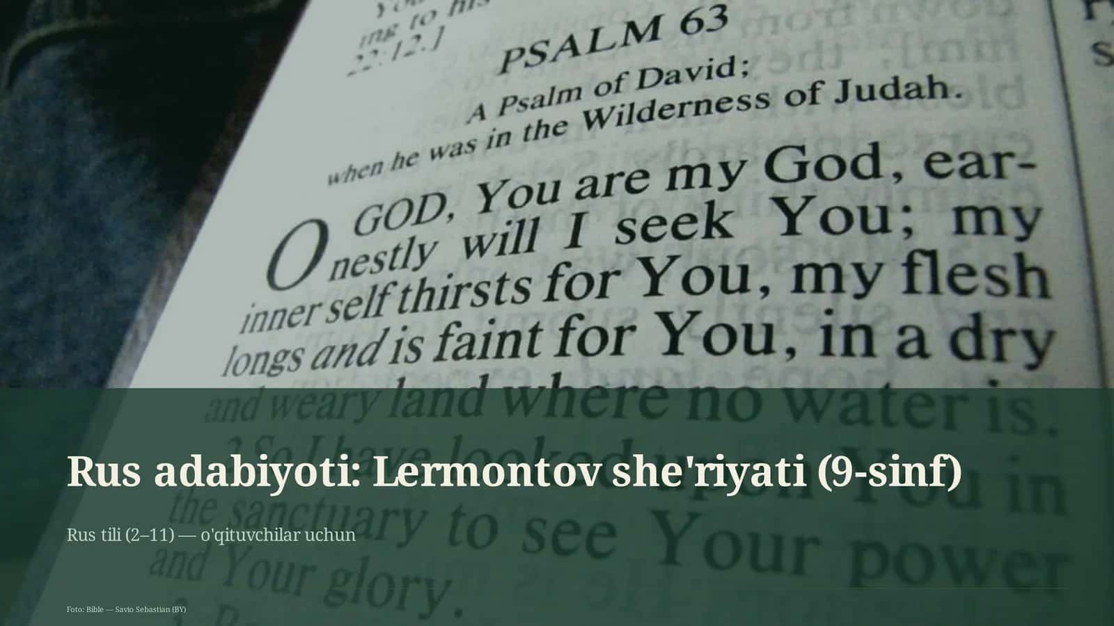 Lermontov she'riyati (9-sinf)