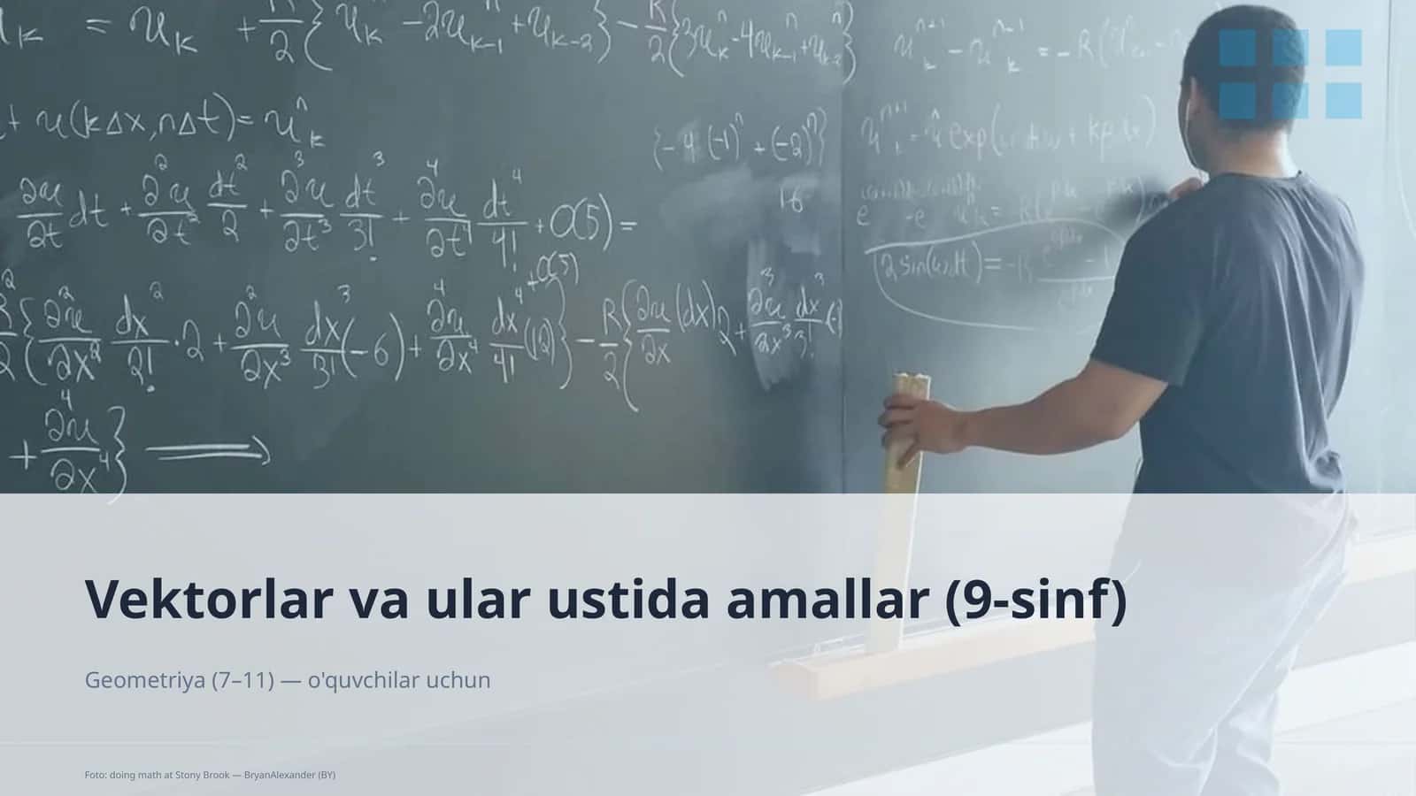 Vektorlar va ular ustida amallar (9-sinf)