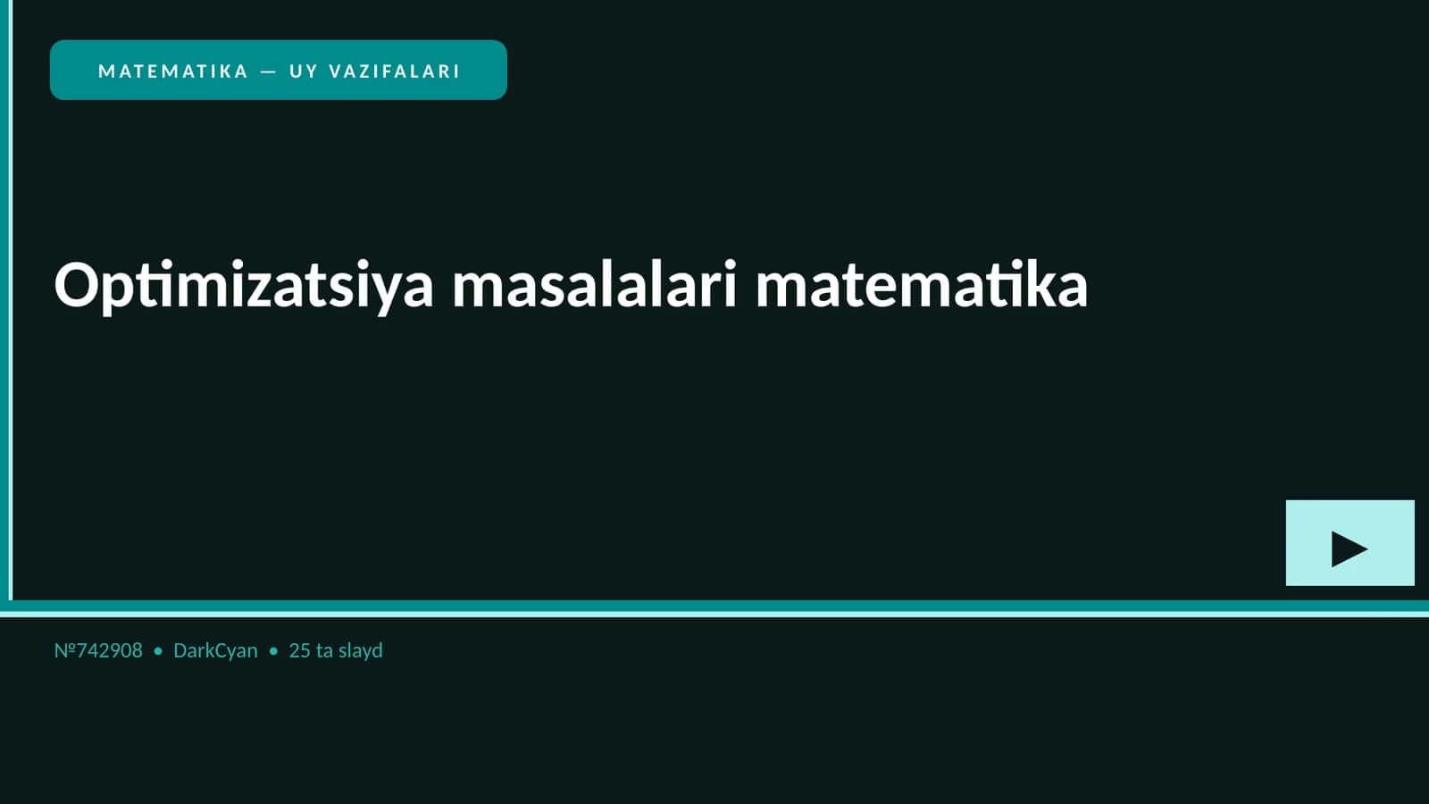 Optimizatsiya masalalari matematika