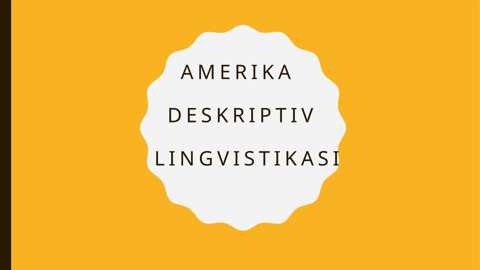 amerika deskriptiv lingvistikasi