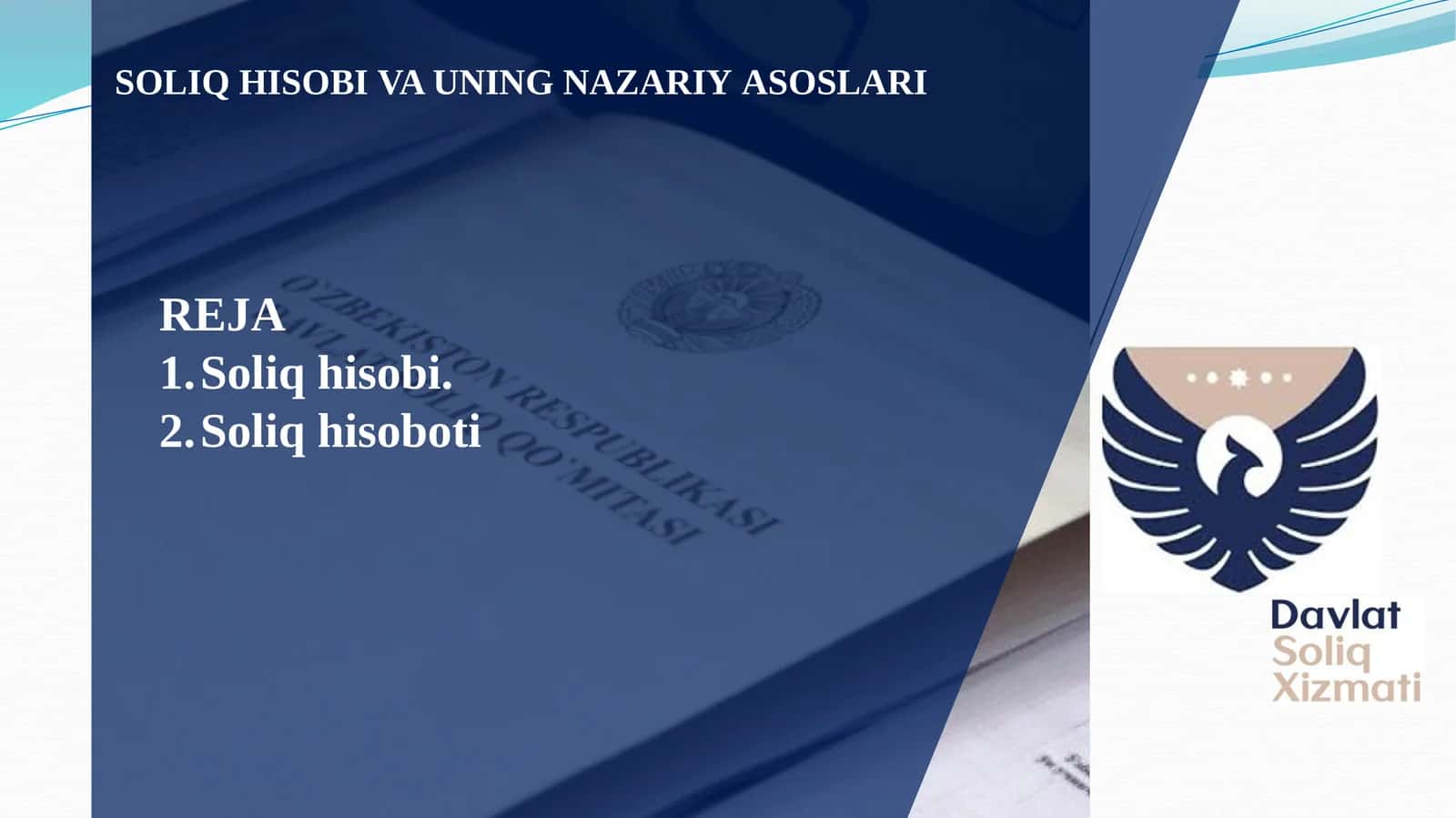 SOLIQ HISOBI VA UNING NAZARIY ASOSLARI