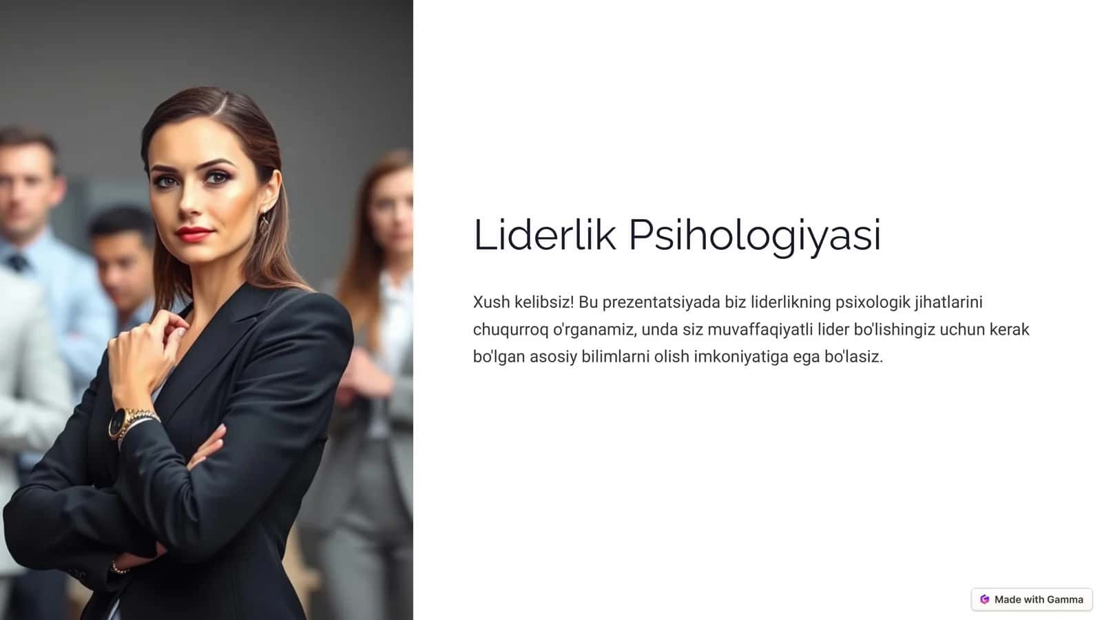 Liderlik Psihologiyasi