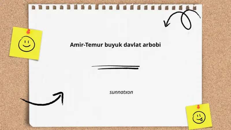 Amir-Temur buyuk davlat arbobi sunnatxon