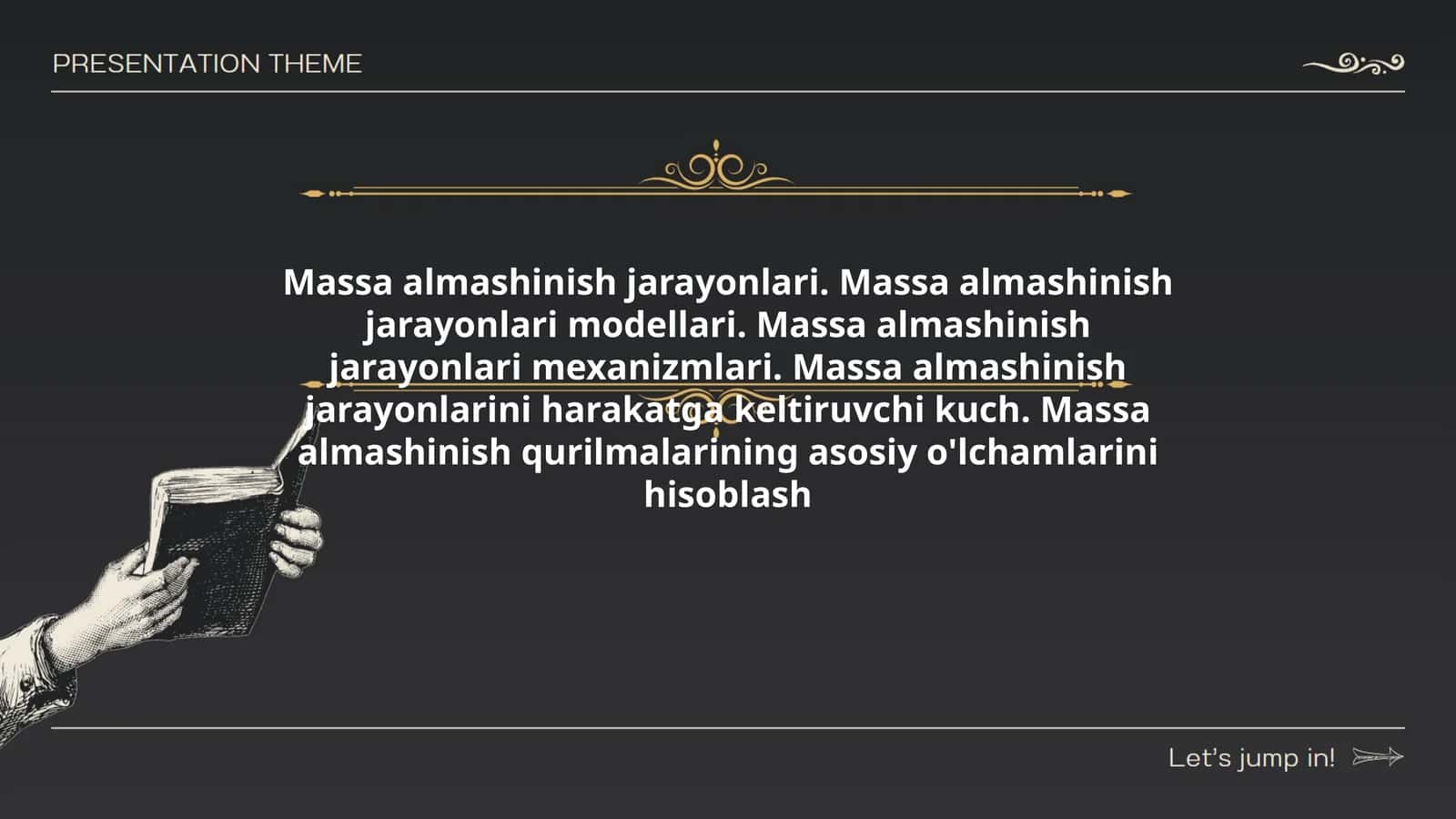Massa almashinish jarayonlari