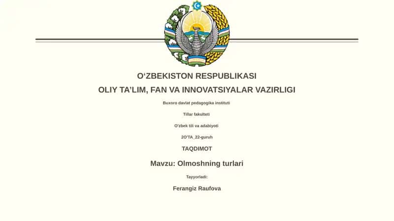 Olmoshning turlari