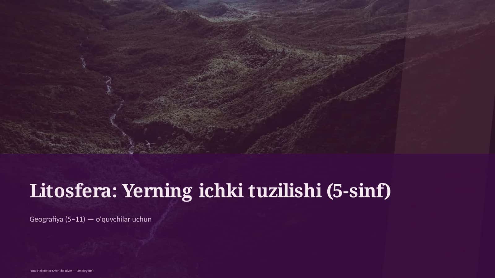 Litosfera: Yerning ichki tuzilishi (5-sinf)