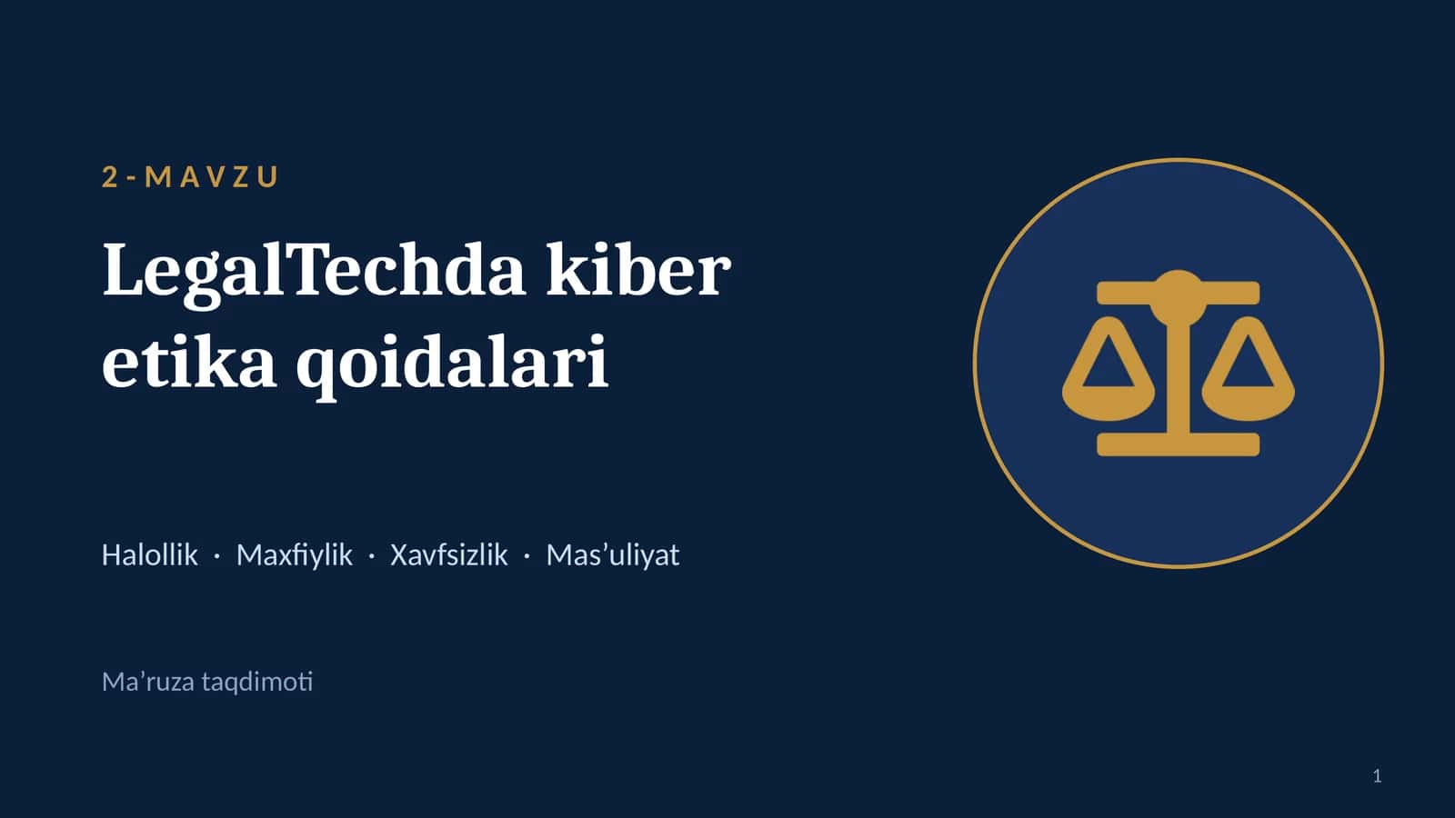 LegalTechda kiber etika qoidalari