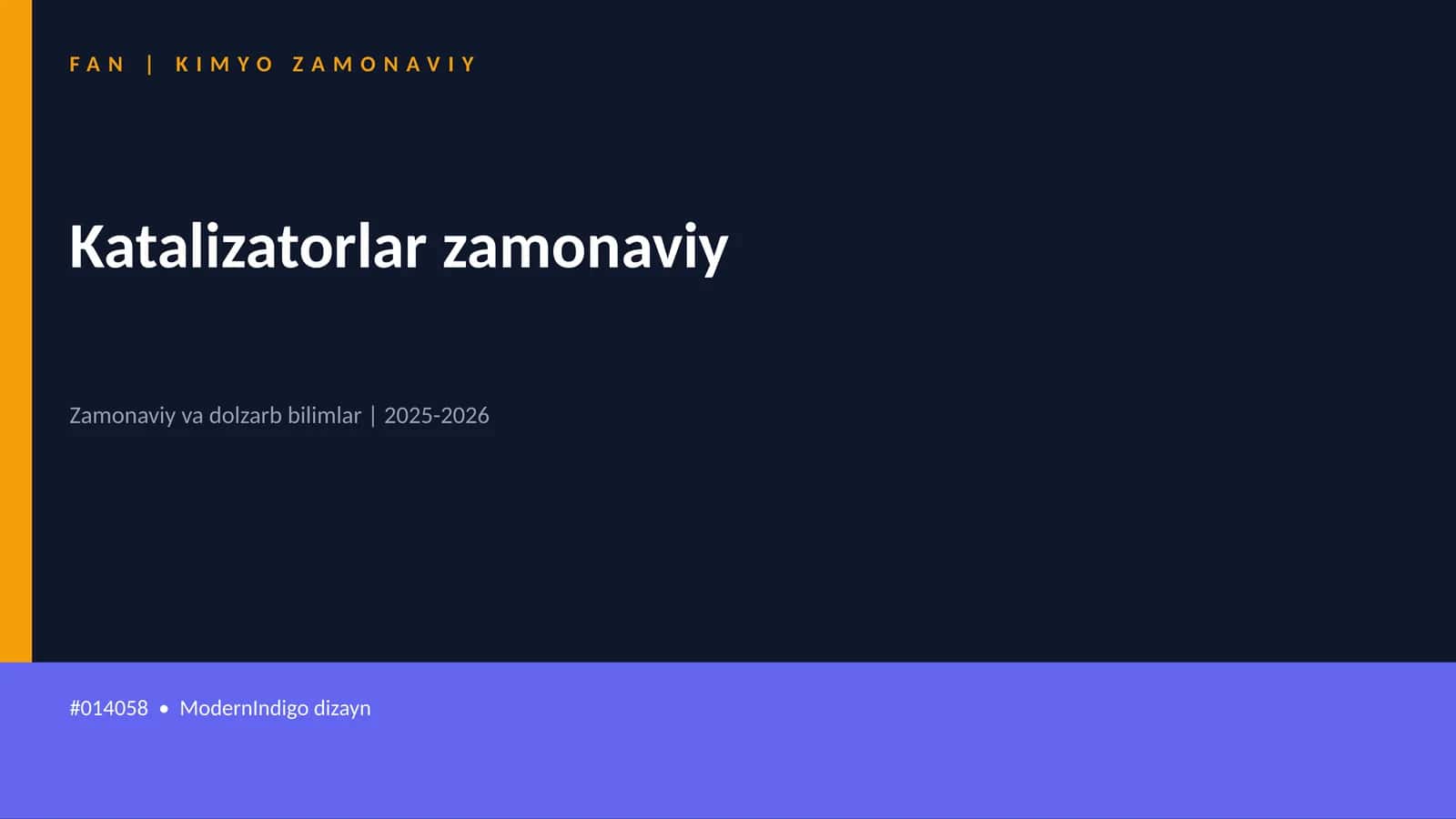 KIMYO ZAMONAVIY