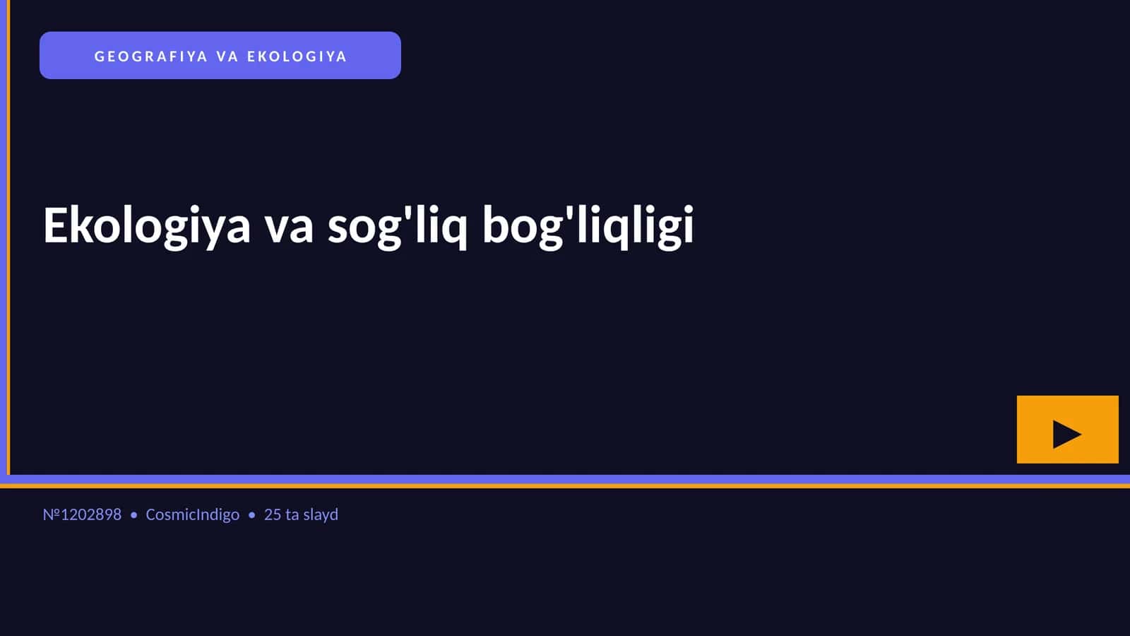 Ekologiya va sog'liq bog'liqligi