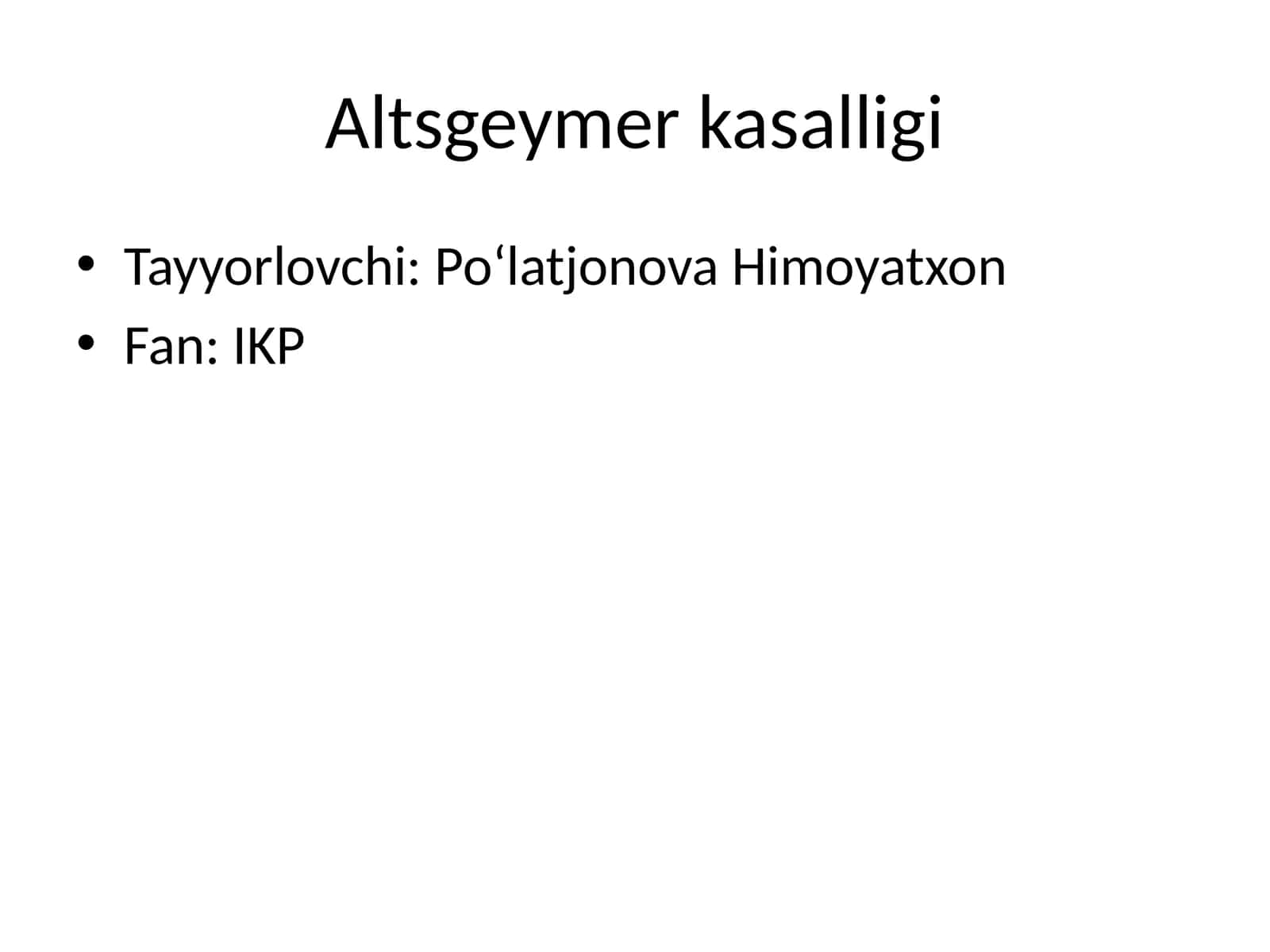 Altsgeymer kasalligi