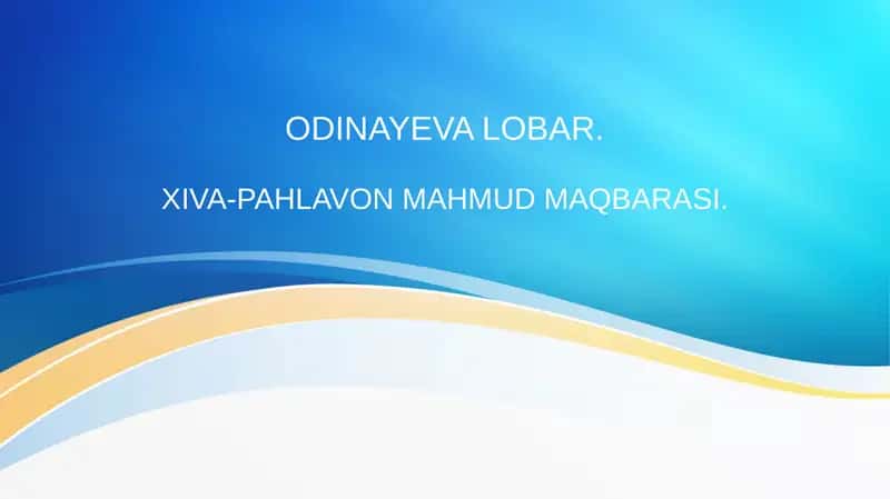 PAHLAVON MAHMUD HAYOTI.