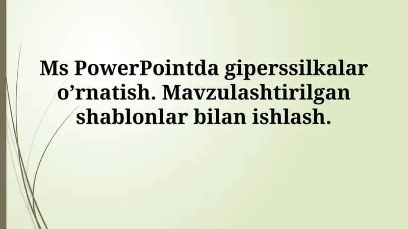 Ms PowerPoint