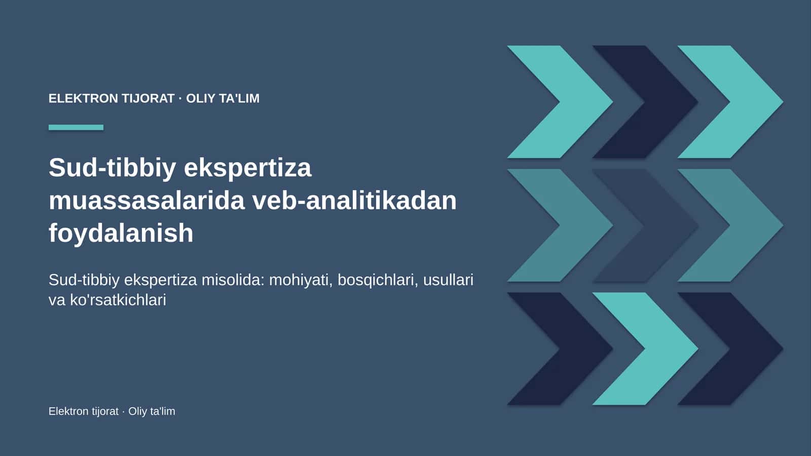 Sud-tibbiy ekspertiza muassasalarida veb-analitikadan foydalanish