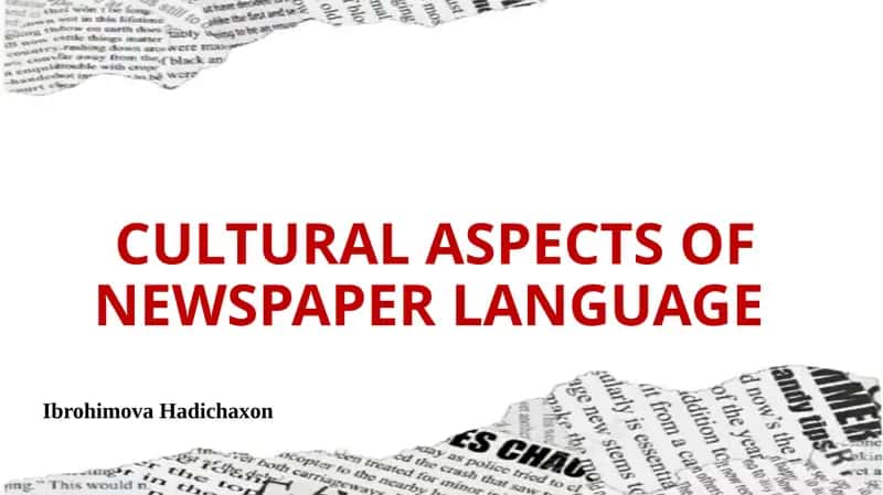 Cultural aspects of newspaper language