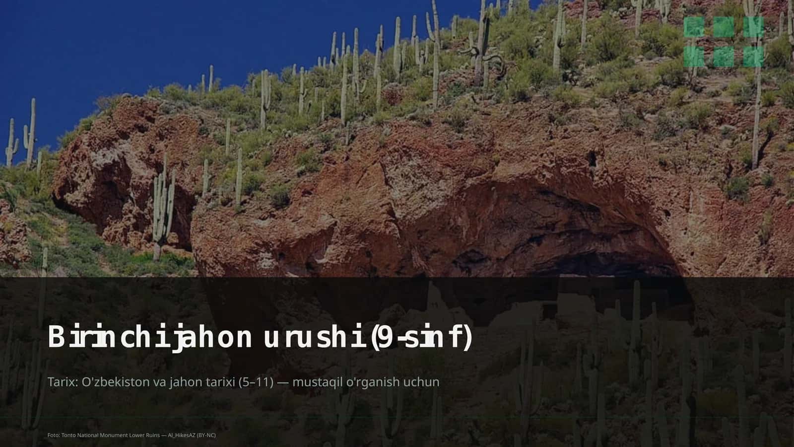 Birinchi jahon urushi (9-sinf)