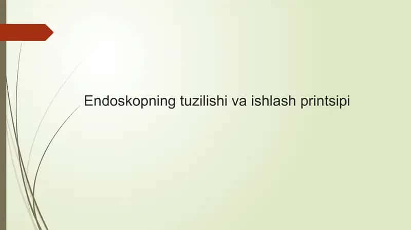 Endoskopning tuzilishi va ishlash printsipi