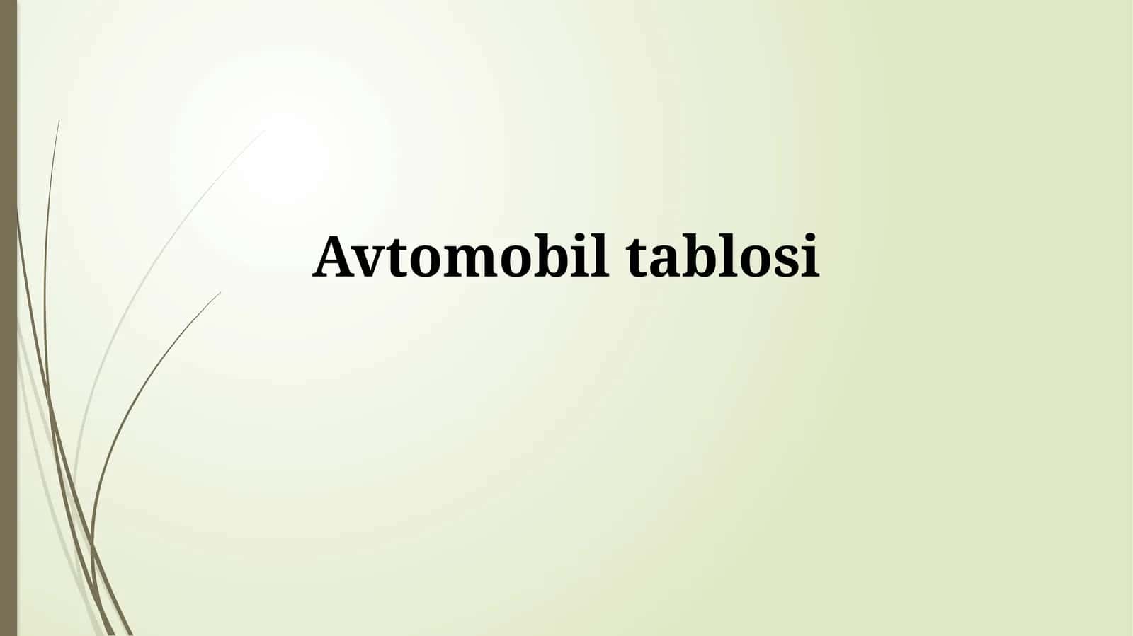 Avtomobiltablosi