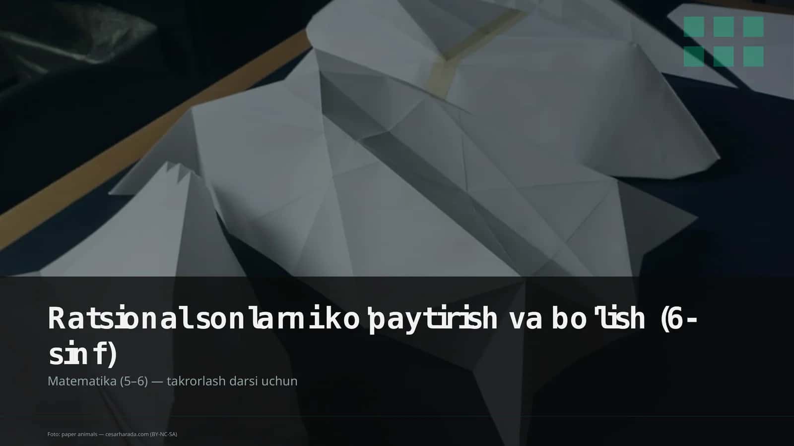 Ratsional sonlarni ko'paytirish va bo'lish (6-sinf)