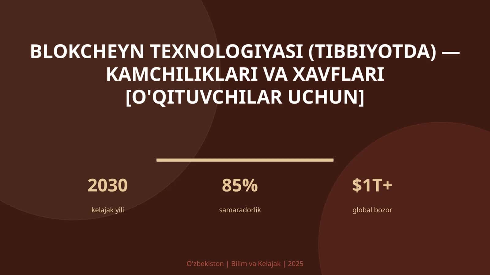 Blokcheyn texnologiyasi (tibbiyotda) — kamchiliklari va xavflari [o'qituvchilar uchun]