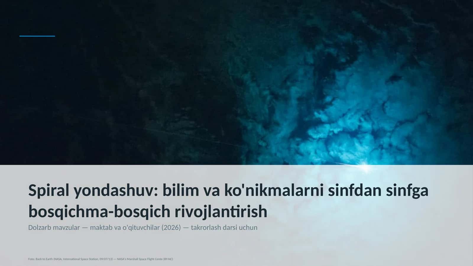 Spiral yondashuv: bilim va ko'nikmalarni sinfdan sinfga bosqichma-bosqich rivojlantirish
