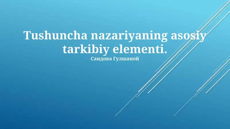Tushuncha nazariyasi