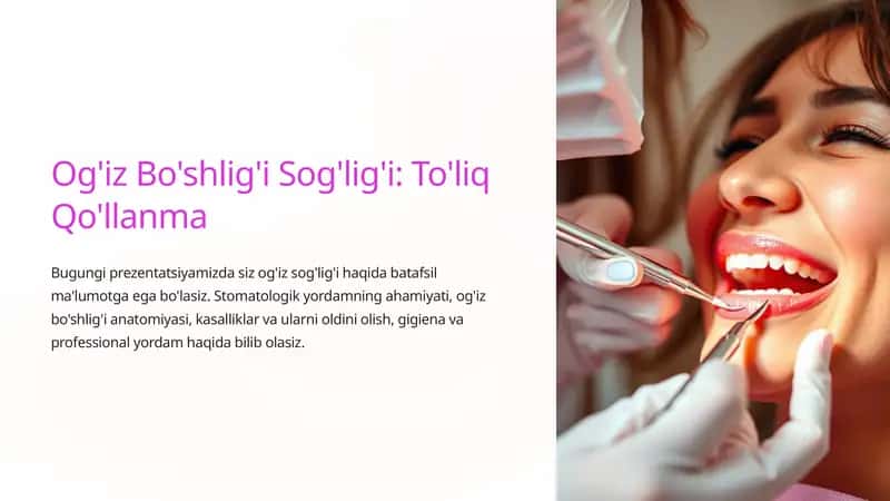 Og`iz bo`shlig`i sog`lig`i