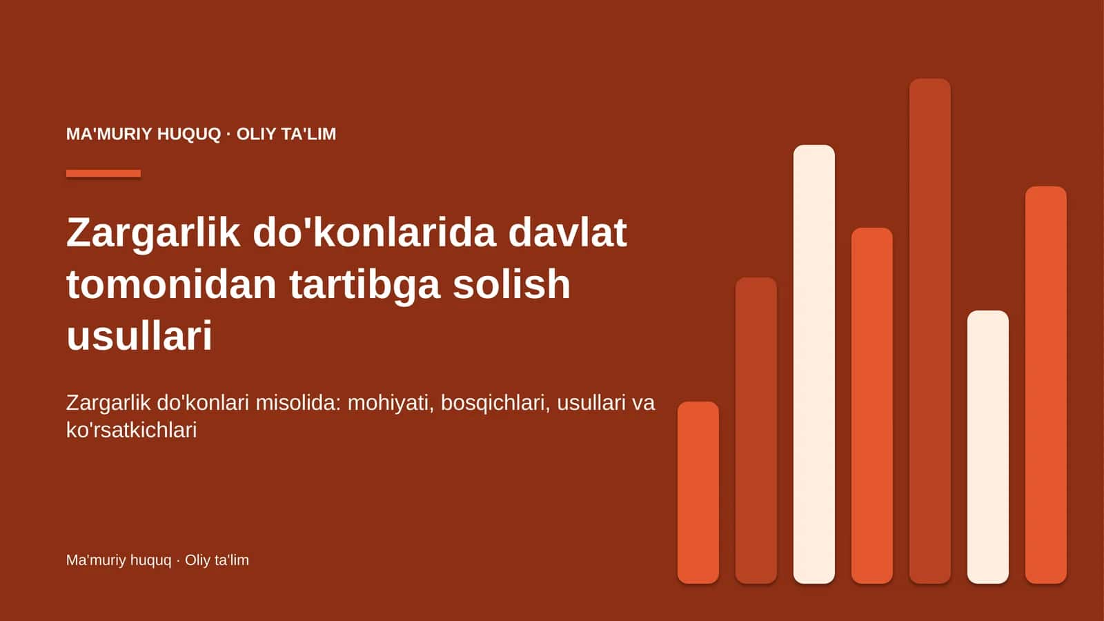 zargarlik do'konlarida davlat tomonidan tartibga solish usullari 6616