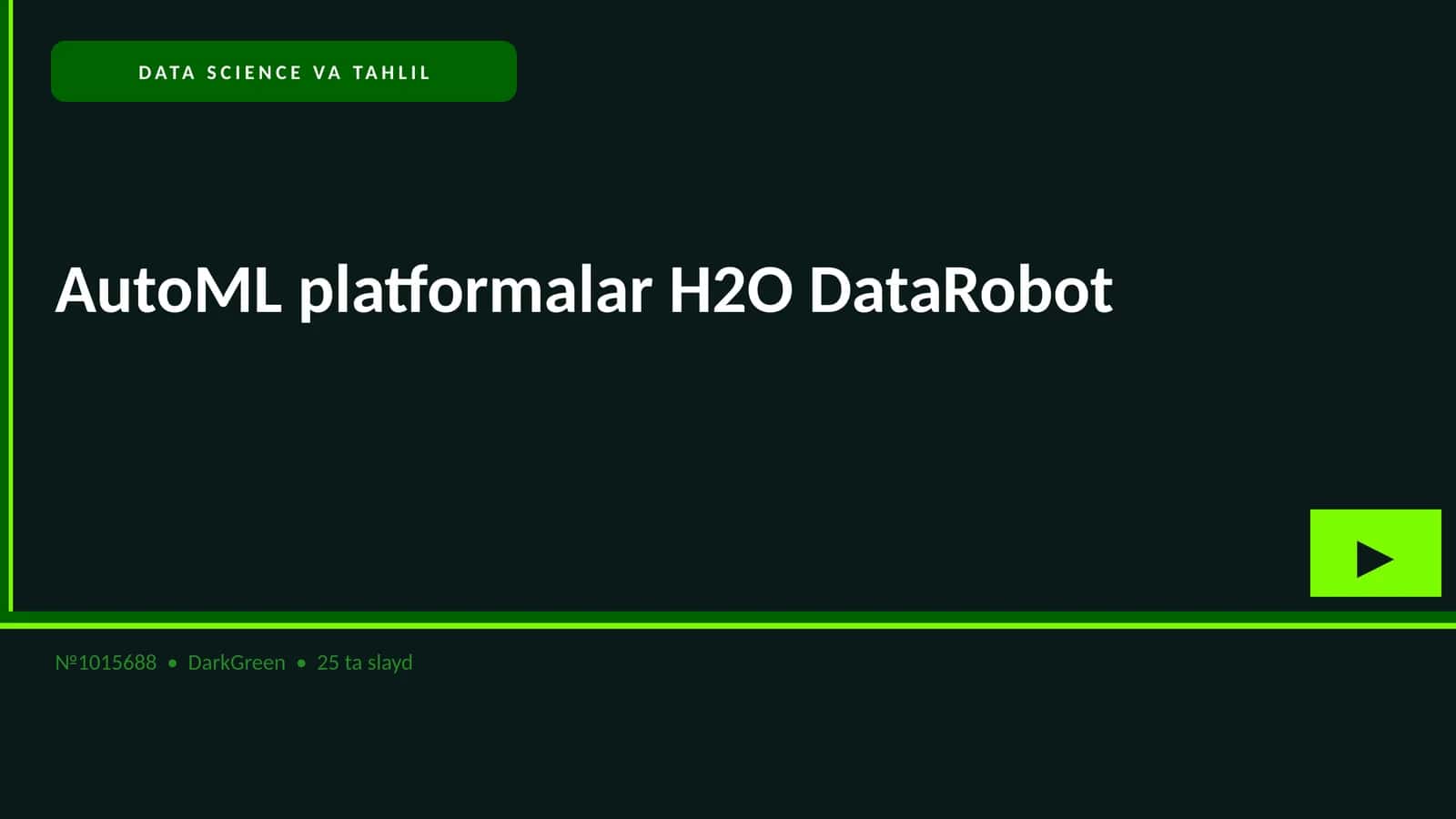 DATA SCIENCE VA TAHLIL