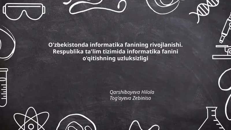 O'zbekistonda informatika fanining rivojlanishi