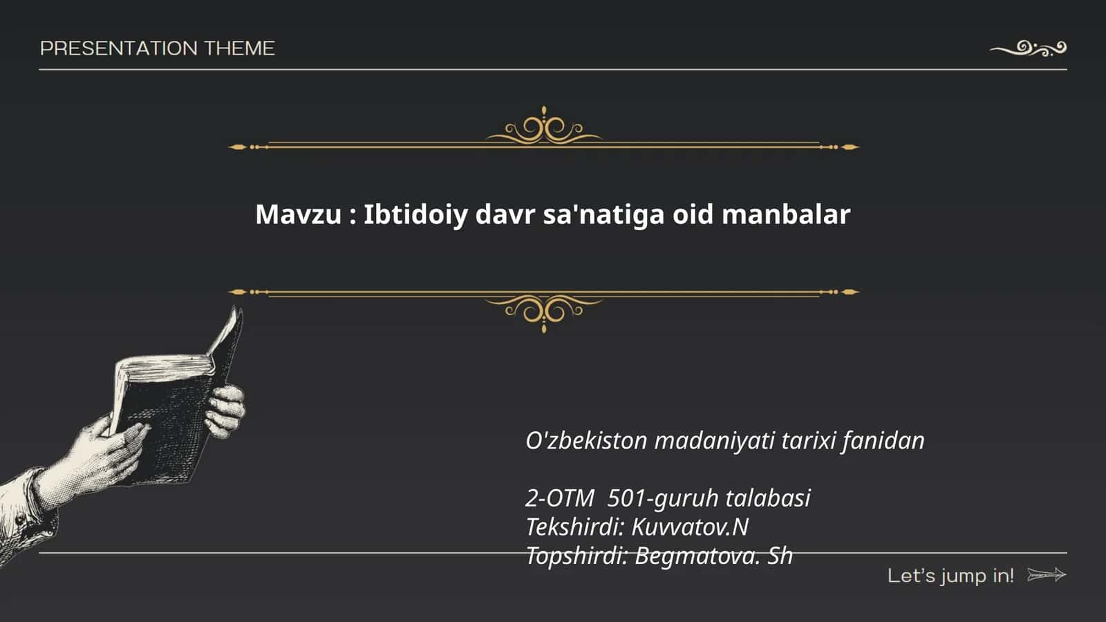Ibtidoiy davr sa'natiga oid manbalar