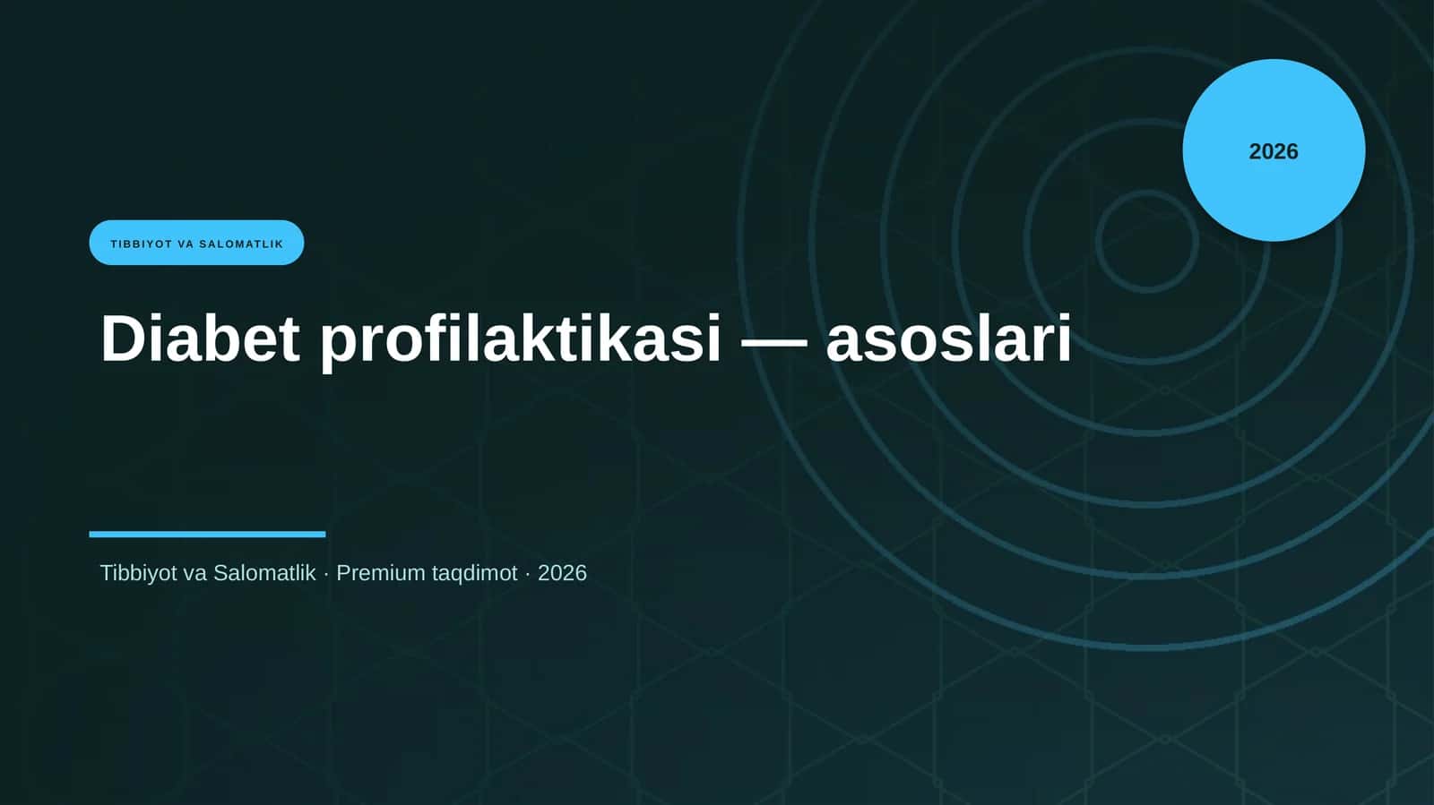 Diabet profilaktikasi — asoslari
