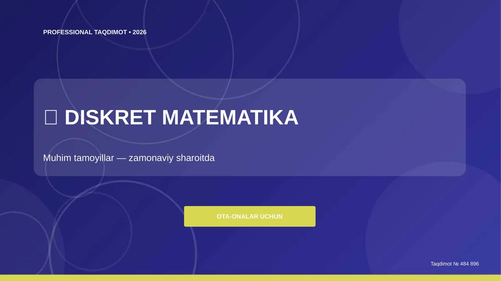 Diskret matematika: muhim tamoyillar