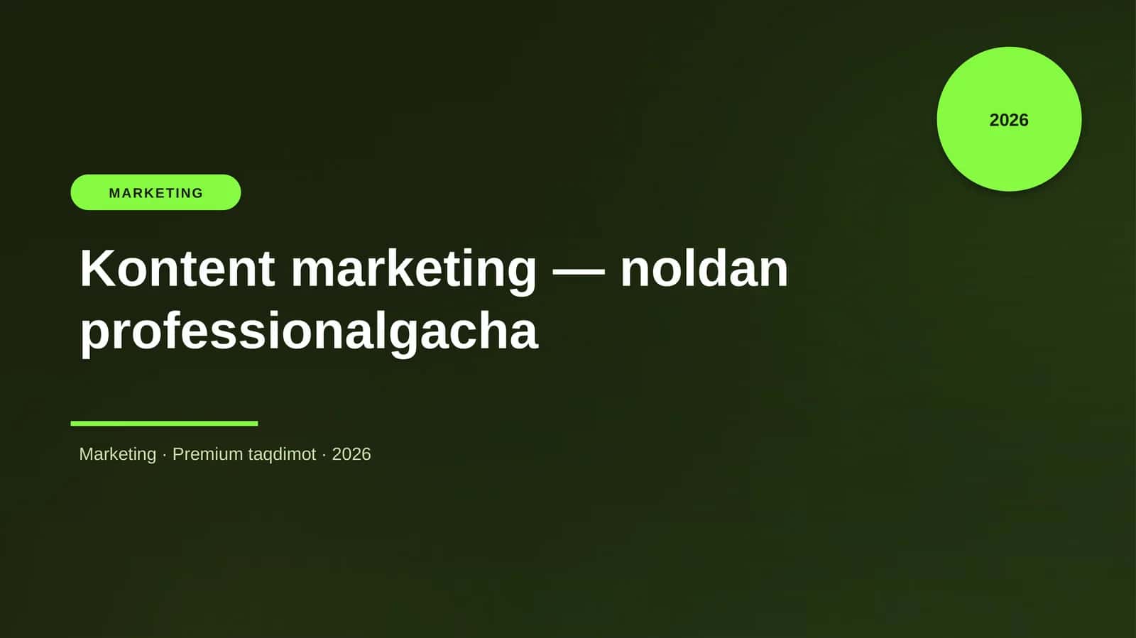 Kontent marketing — noldan professionalgacha