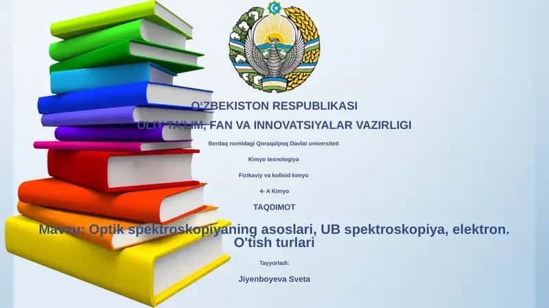 Optik spektroskopiyaning asoslari