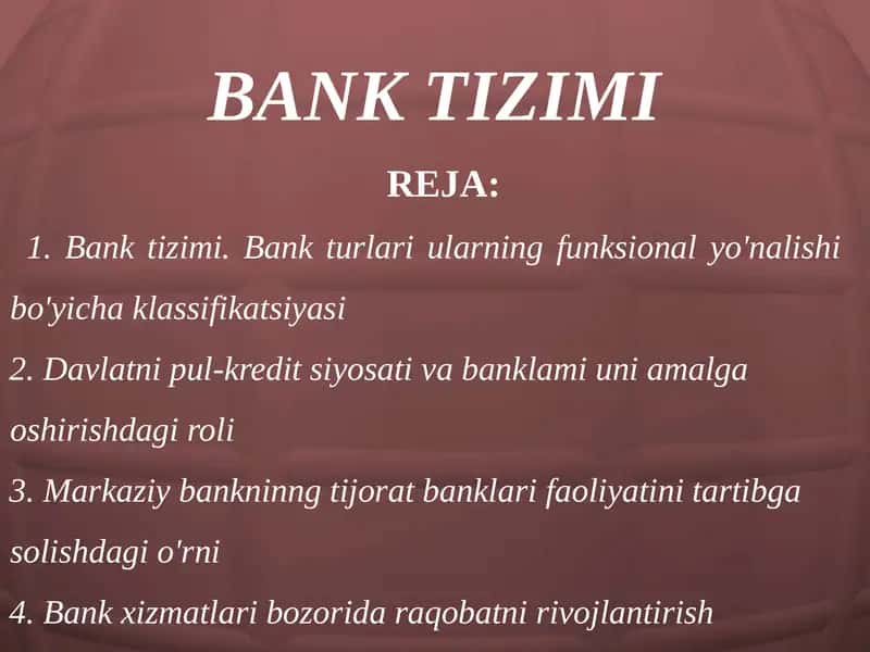 Bank Tizimi