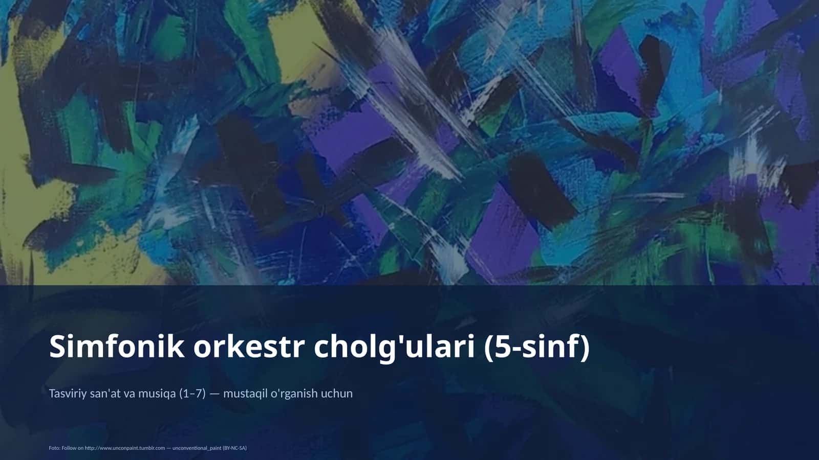 Simfonik orkestr cholg'ulari (5-sinf)