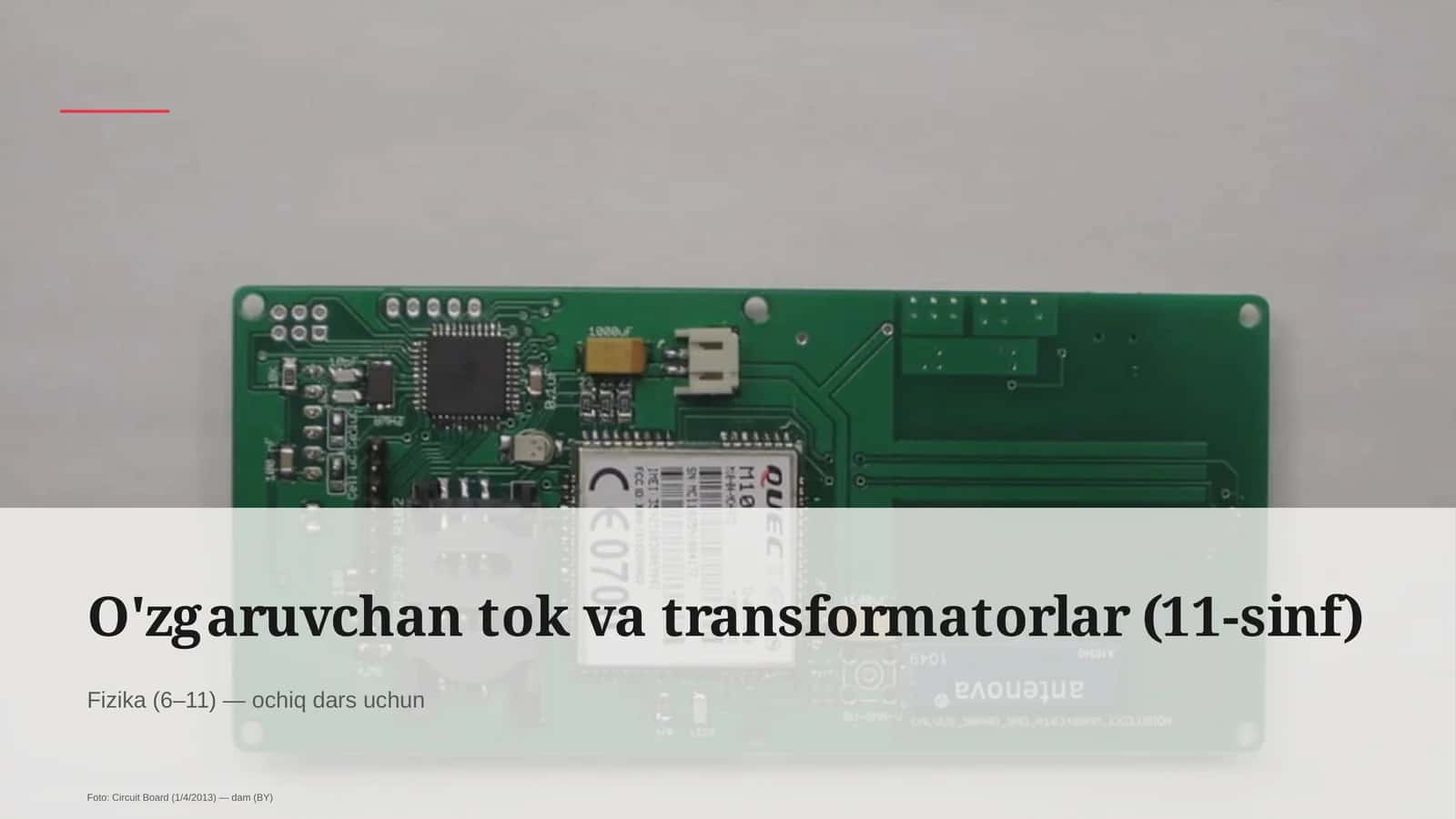 O'zgaruvchan tok va transformatorlar (11-sinf)